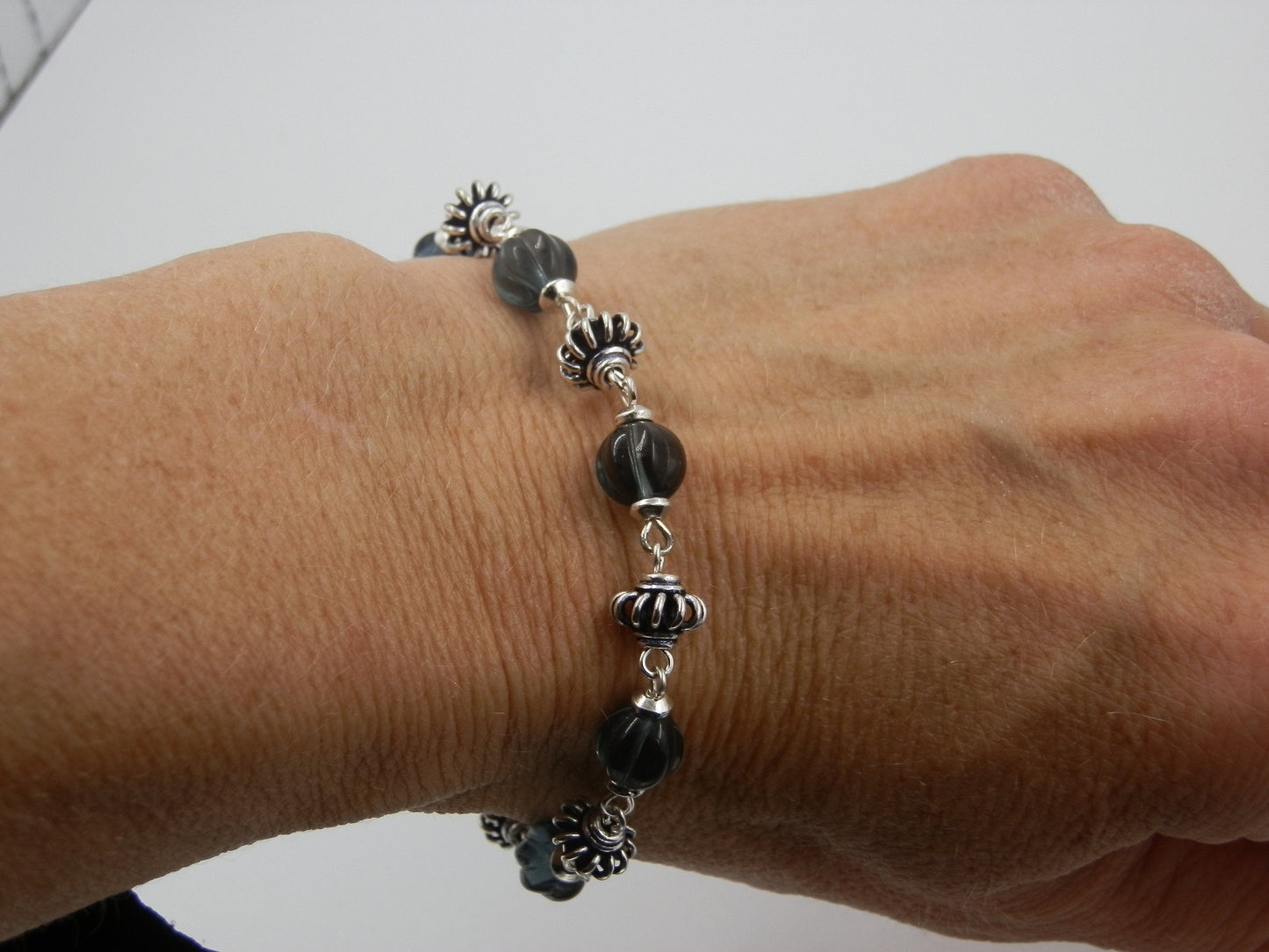 Saint Christopher rosary bead decade bracelet, Celtic Cross rosary bracelet, religious Jewellery, Wedding beads, Bridesmaid gift.