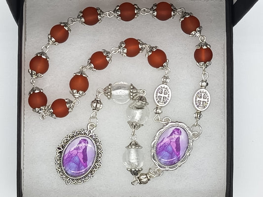 Saint Philomena prayer Chaplet, Religious prayer beads, chaplet prayer beads, Patron Saint of Children and lost causes.