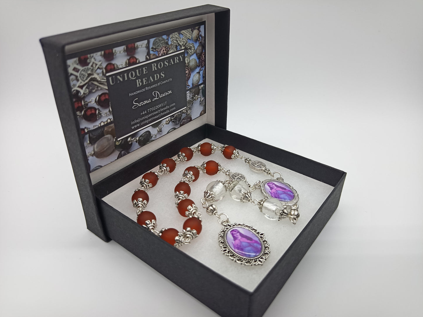 Saint Philomena prayer Chaplet, Religious prayer beads, chaplet prayer beads, Patron Saint of Children and lost causes.