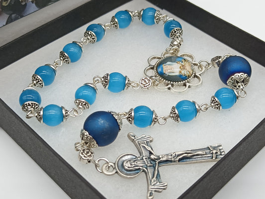 Our Lady of Sorrows single decade Rosary beads, Holy Trinity Crucifix Rosaries, Pocket Rosary beads, Confirmation Rosary gift.