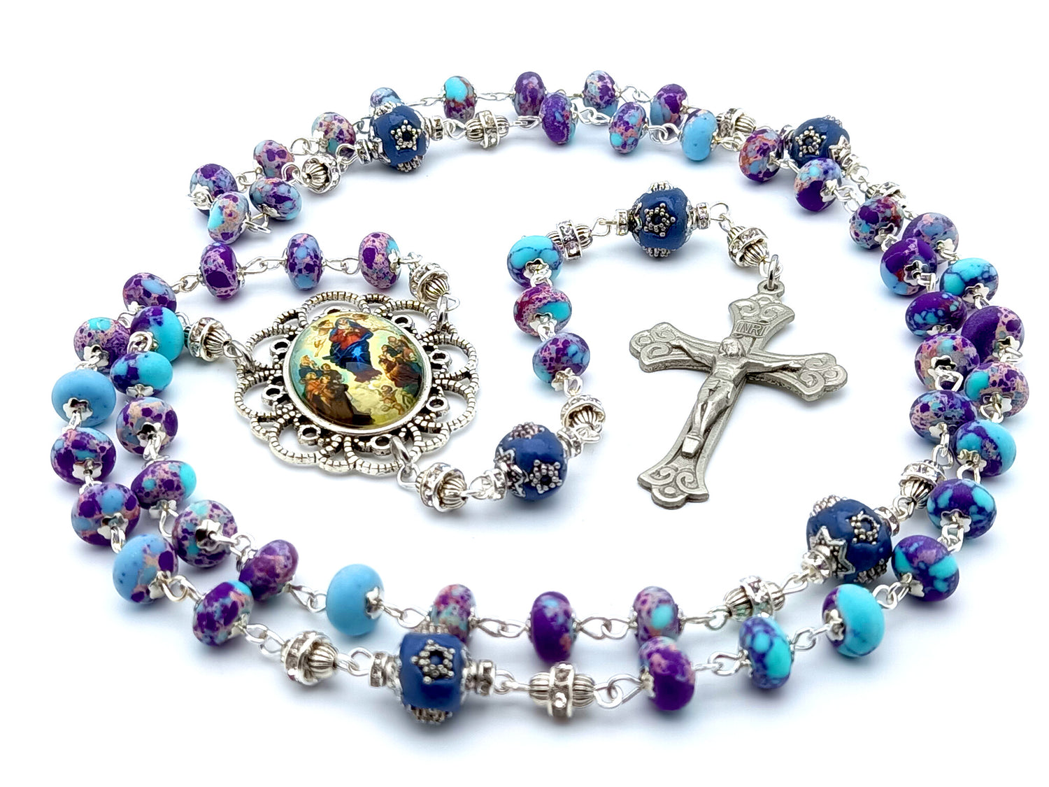 Genuine Murano Bead Rosary from Italy - Real Murano Glass Beads