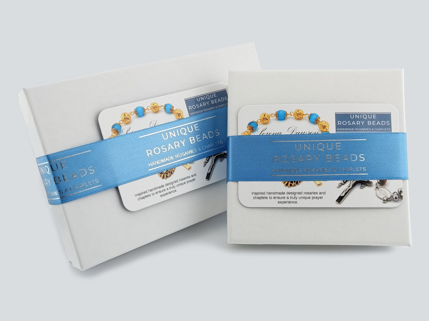 Unique rosary beads gift boxes.
