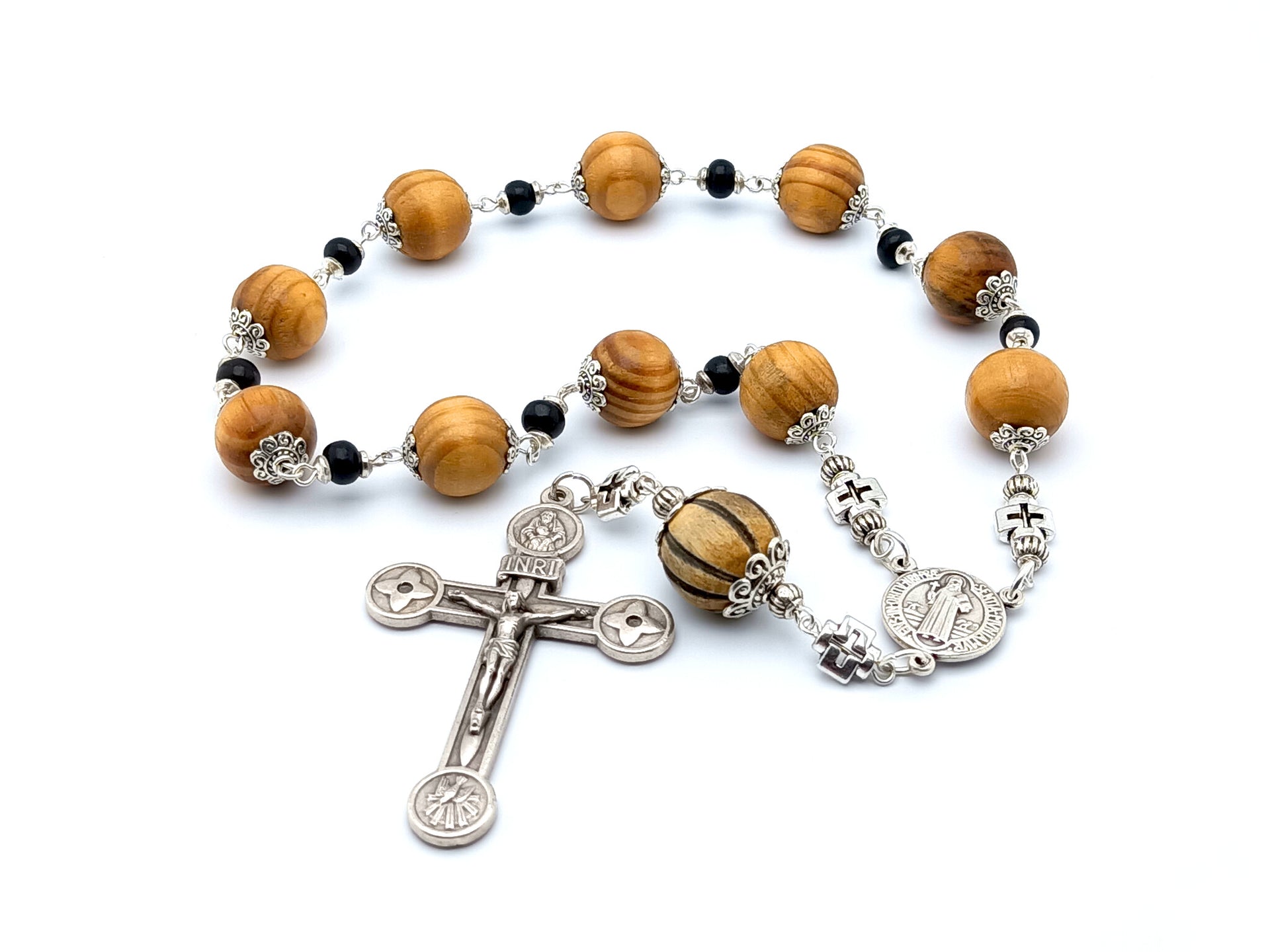 Holy Spirit mother of pearl single decade rosary beads with large