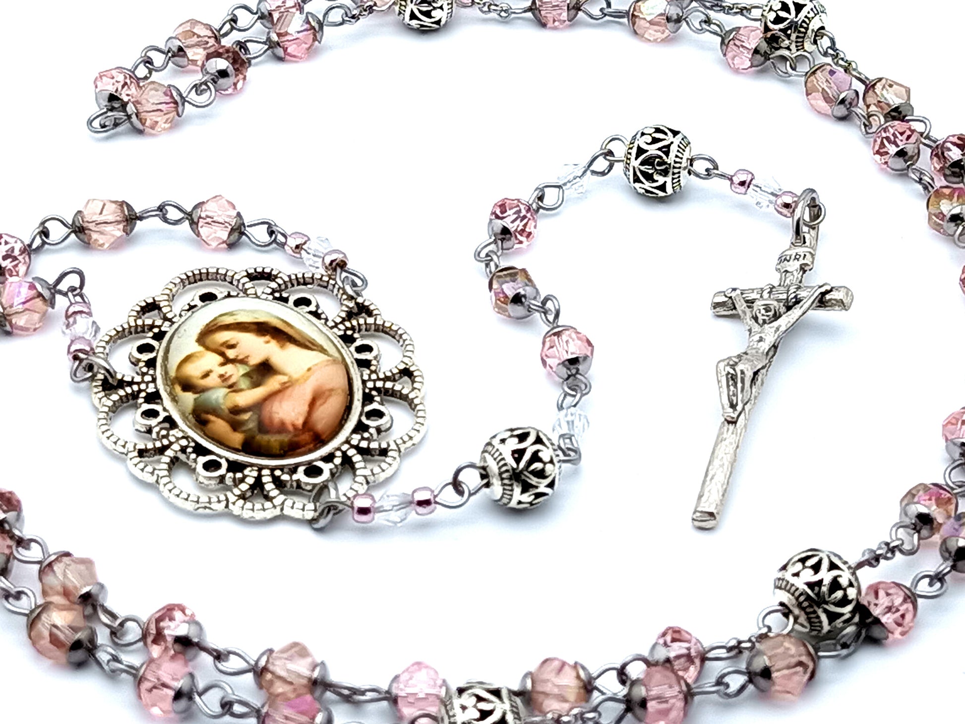 Madonna and Child rose faceted glass rosary beads with Tibetan ... Image St John Paul II image beautiful image beautiful image beautiful image beautiful image beautiful image beautiful image beautiful image beautiful image beautiful image beautiful - Madonna and Child rose faceted glass rosary beads with Tibetan ...