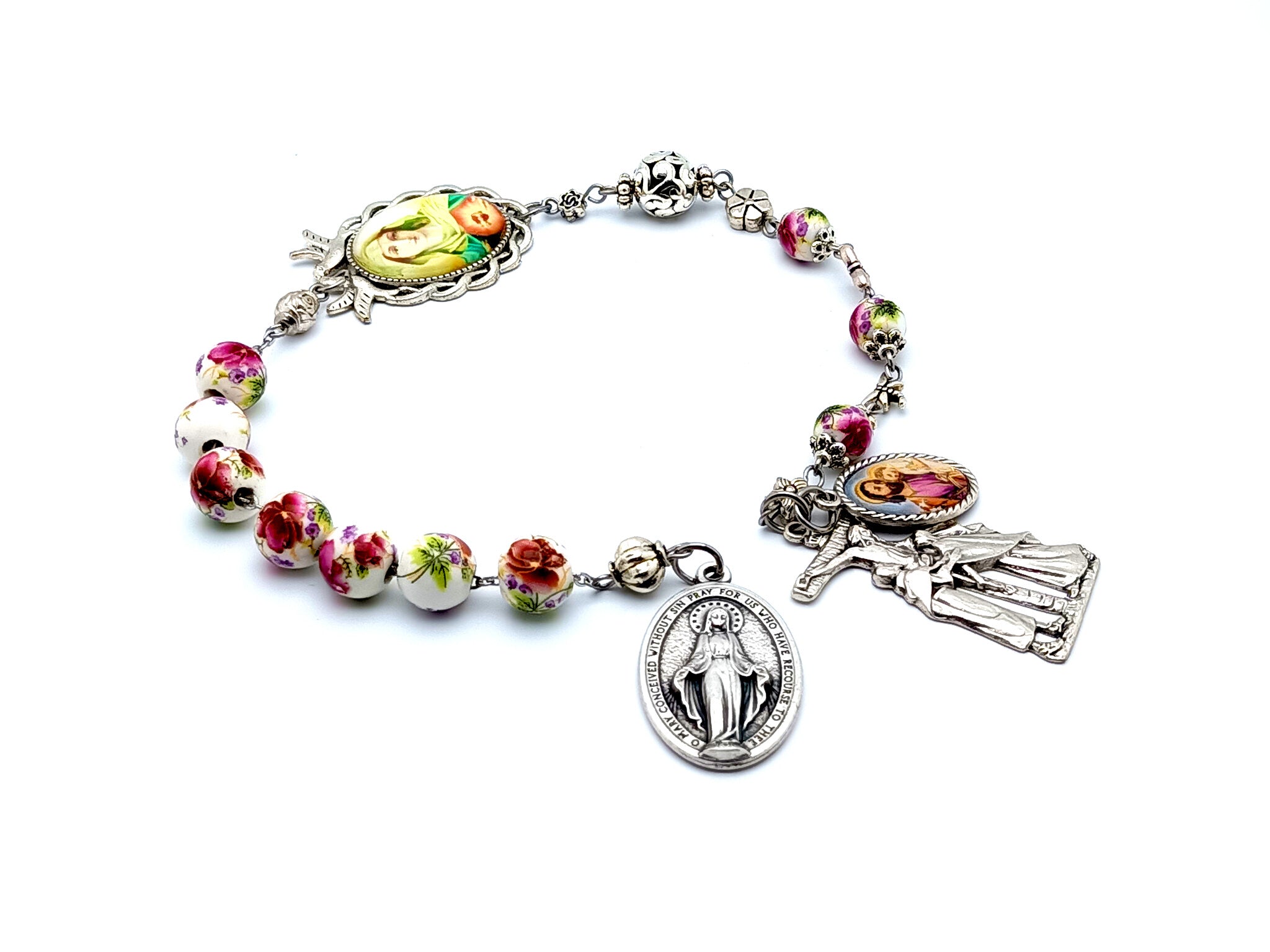 Dolor Our Lady 2024 of Sorrows rosary beads, Glass dolor rosaries, Dolor Rosary beads, Theotokos Crucifix, wedding Rosaries, Confirmation Rosary.