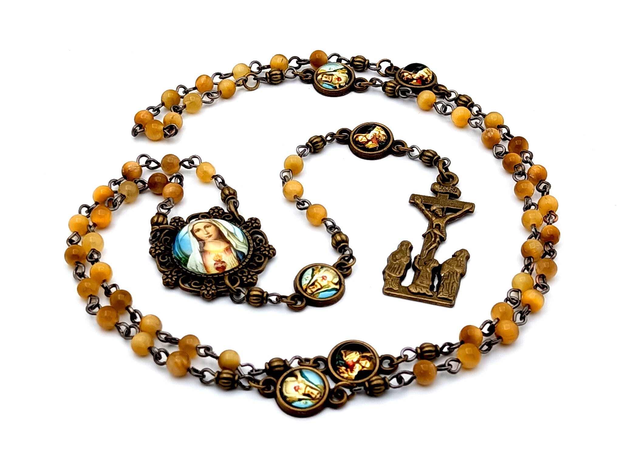 Tiger Eye newest and Brass Rosary