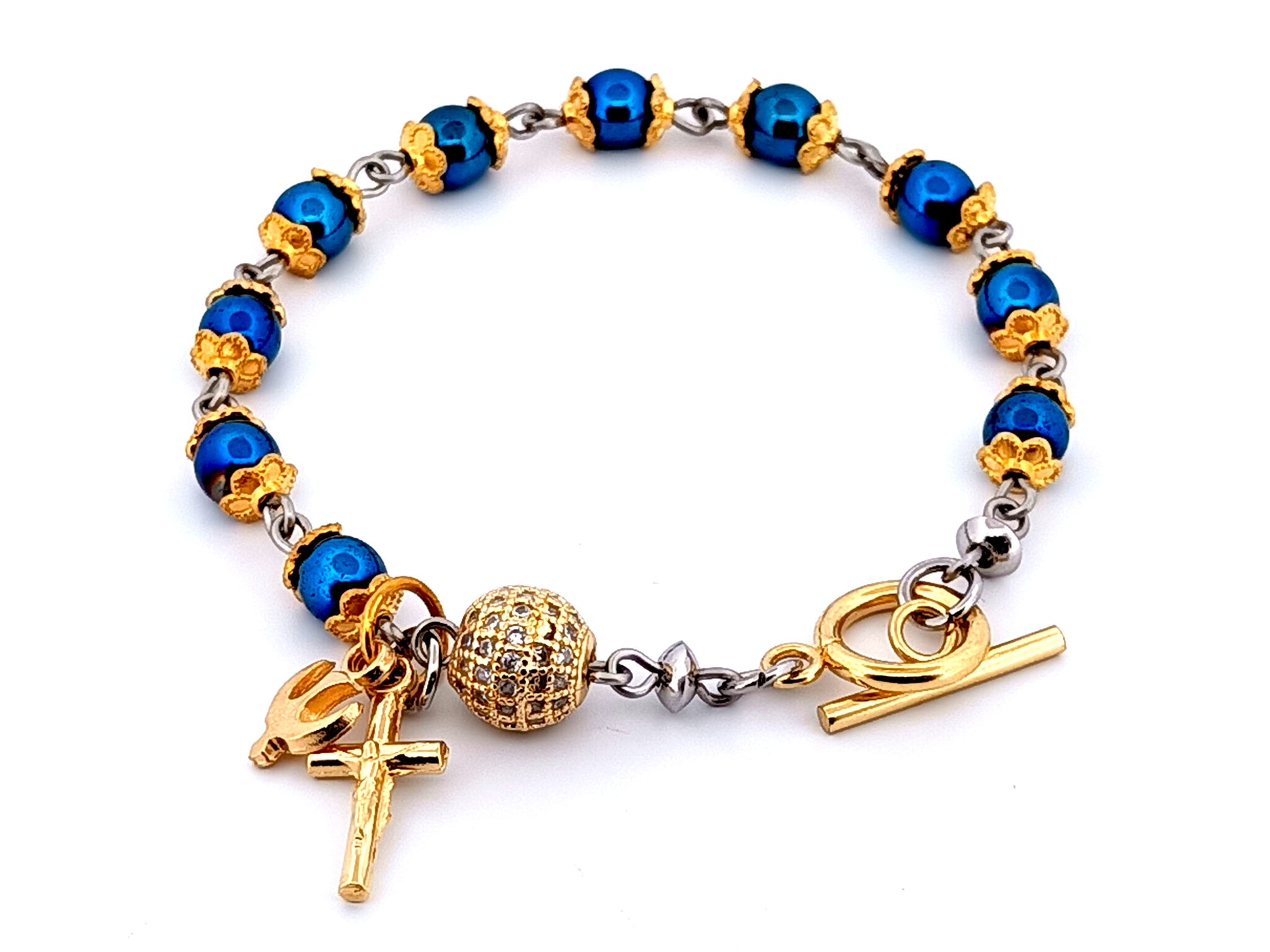 Holy Rosary Bracelet Rosary Beads Supplies Holy Spirit Crystal And