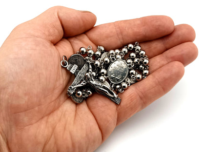 Miraculous medal stainless steel unique rosary beads rosary beads with Saint Benedict linking medals.