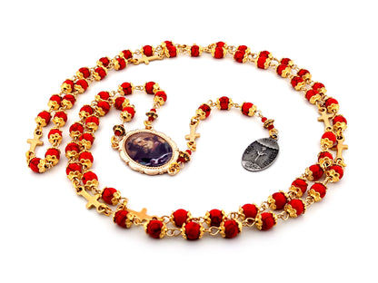 God the Father howlite gemstone prayer chaplet with official God the Father consecration medal.
