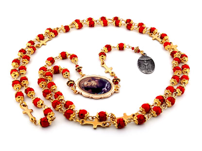 God the Father howlite gemstone prayer chaplet with official God the Father consecration medal.