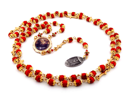 God the Father howlite gemstone prayer chaplet with official God the Father consecration medal.
