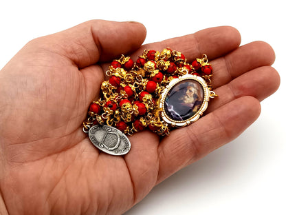 God the Father howlite gemstone prayer chaplet with official God the Father consecration medal.