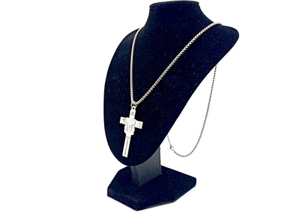 Holy Face stainless steel 30 inch chain necklace.