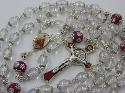 The Resurrection of Jesus Rosary beads, Agony in the garden Rosary Beads, The Passion of Christ, Rosary beads, St. Benedict crucifix.