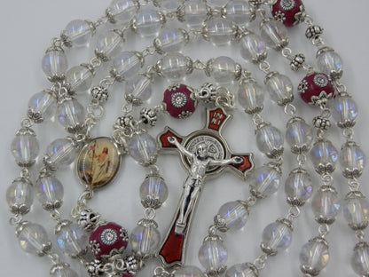 The Resurrection of Jesus Rosary beads, Agony in the garden Rosary Beads, The Passion of Christ, Rosary beads, St. Benedict crucifix.