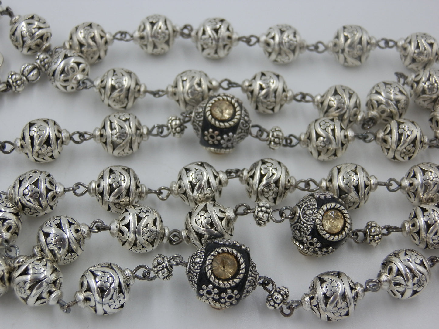 Handcrafted Ex Large Lourdes Tibetan silver Rosary, Saint Bernadette Rosary, Spiritual Rosary beads, The Immaculate Conception Rosary.