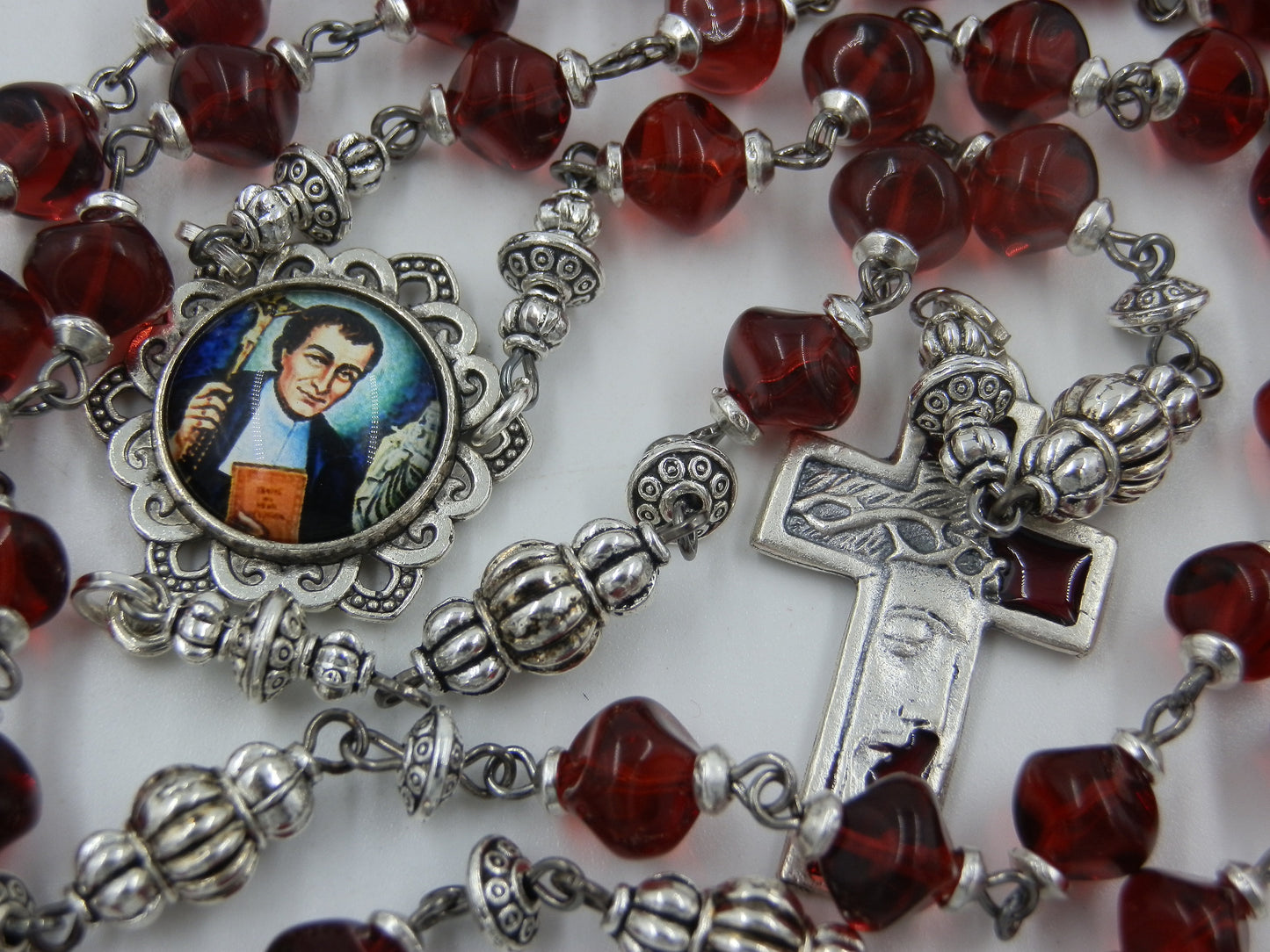 St. Louis de Montford glass rosary beads, Crown of thorns Rosary beads, rosaries, Rosary beads, Spiritual wedding gift, Confirmation Rosary,