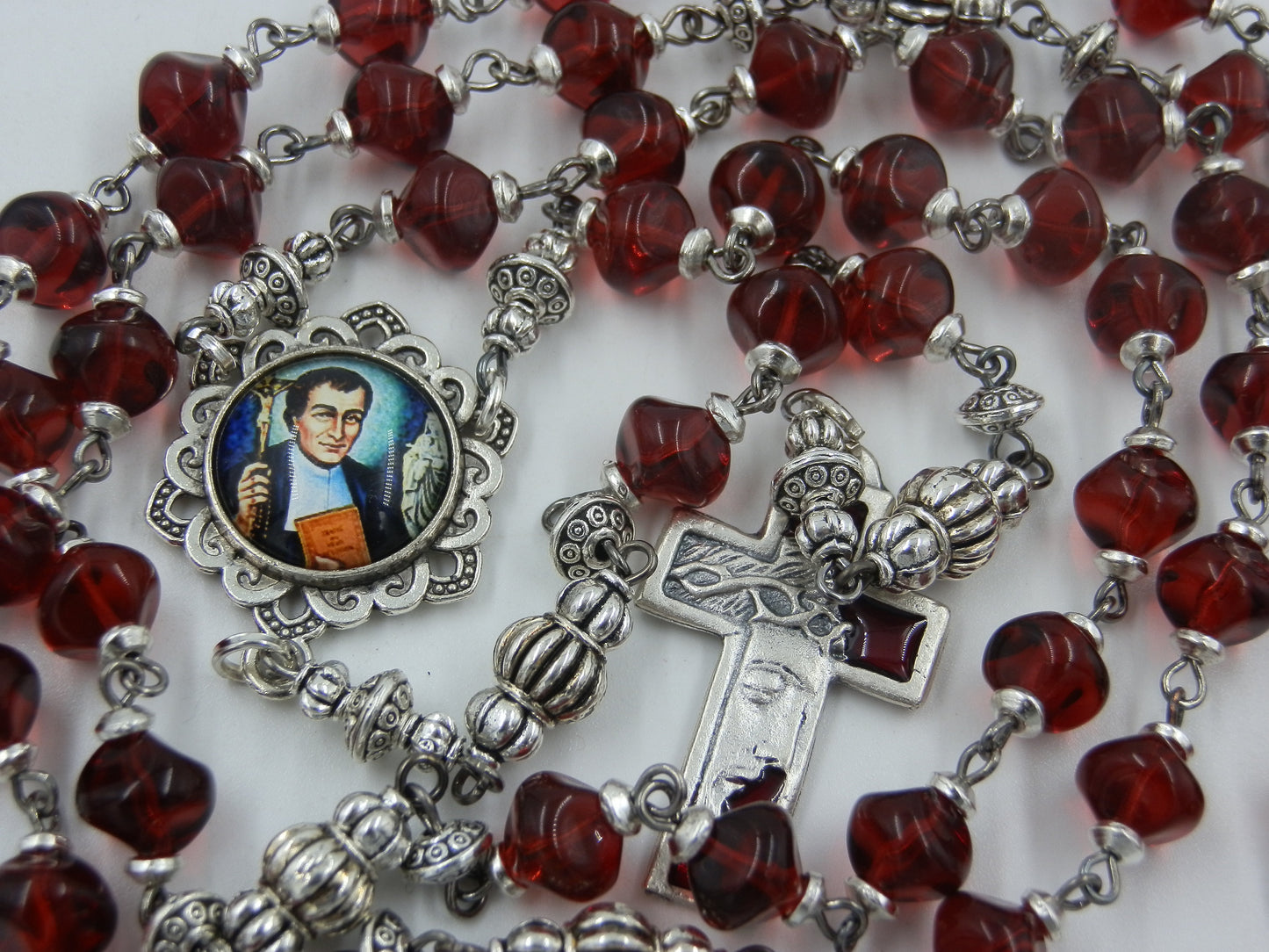 St. Louis de Montford glass rosary beads, Crown of thorns Rosary beads, rosaries, Rosary beads, Spiritual wedding gift, Confirmation Rosary,