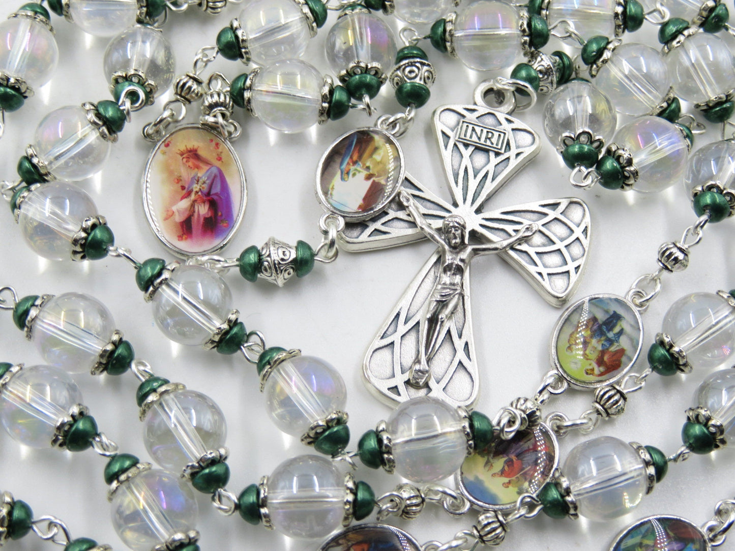 Heirloom Rosary of the Seven Joys of Our Lady, prayer chaplet beads, Dolor rosary beads, dolour rosaries, Rosary gift, Rosary.