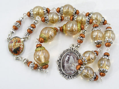 Heirloom prayer Chaplet to Saint Mary Magdalene, Mary of Magdala prayer beads, travel Rosaries, Wedding gift, Prayer Rosaries,