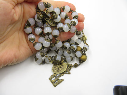 Heirloom gift Dolor Catholic Rosary beads, Our Lady of Sorrows rosary, Sorrowful rosary, Dolour rosary beads, 7 bead Sorrows of Mary.