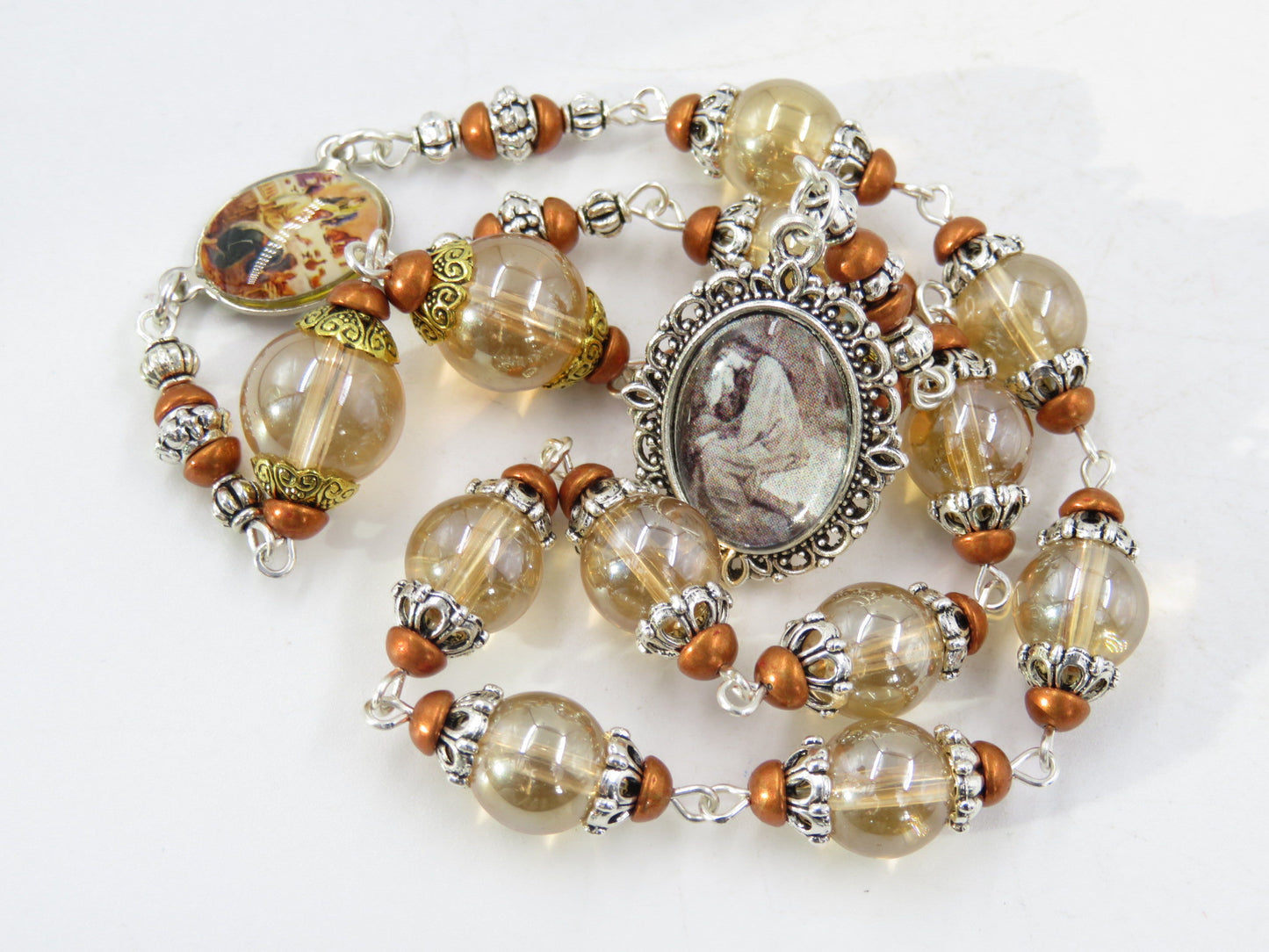 Heirloom prayer Chaplet to Saint Mary Magdalene, Mary of Magdala prayer beads, travel Rosaries, Wedding gift, Prayer Rosaries,