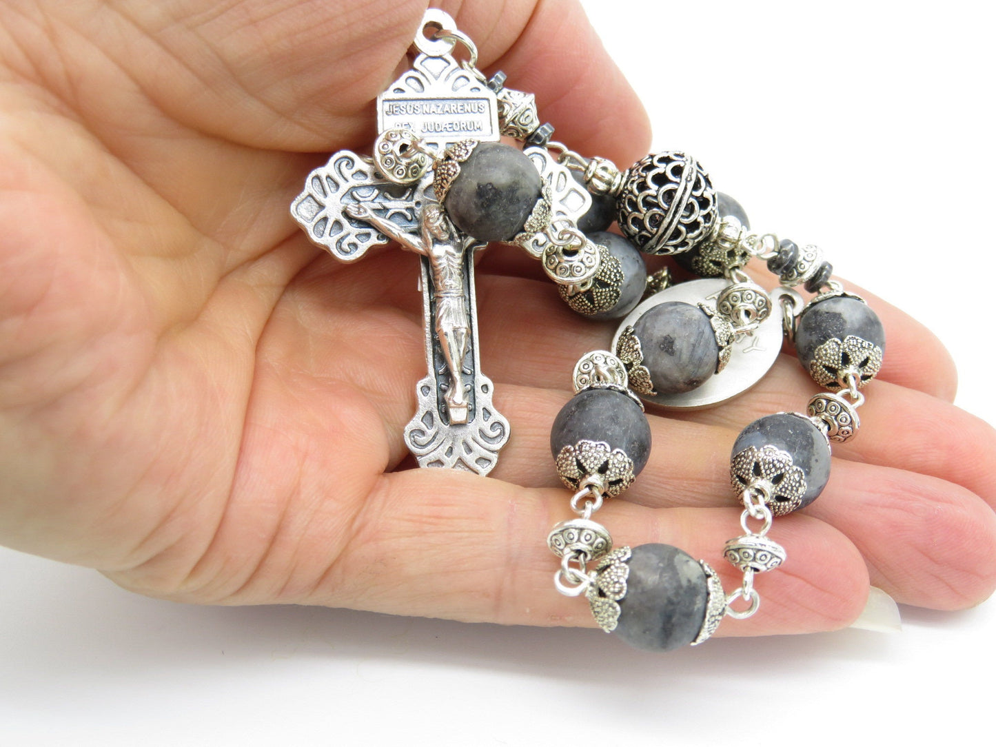 St. Joseph men's travel Rosary beads, Single decade Saint Joseph the worker Chaplet, Handmade Rosaries, Spiritual Wedding beads.