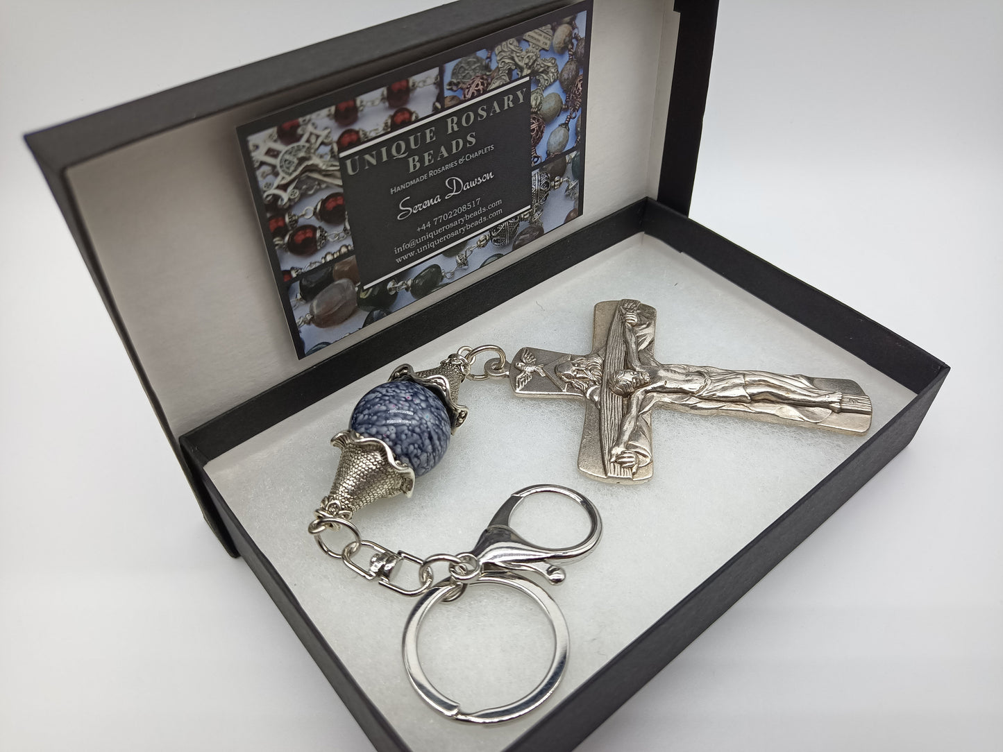 Holy Trinity Large silver Crucifix, Large Wall Crucifix Hanging key fob, Silver Hanging Crucifix prayer beads, Vatican City Crucifix.