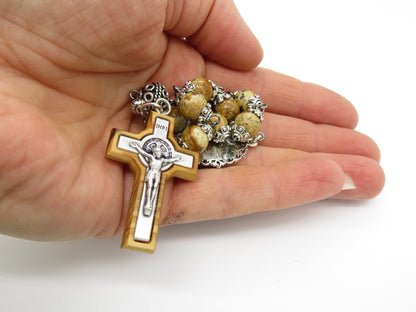 Saint Padre Pio Men's single decade Rosary, prayer beads, Saint Benedict Rosary, Confirmation gift, Religious gift, Spiritual prayer beads.