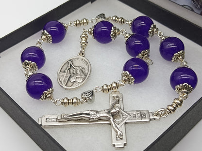 Saint Rita Prayer Chaplet, Patron Saint of hopeless cases, Rosary prayer beads, Spiritual beads, Confirmation gift, Men's prayer beads.