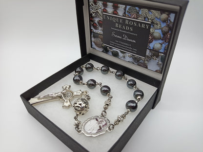 Saint Pope Pius X tenner decade Rosary beads, Pocket rosary beads, Patron Saints, Religious Prayer beads, Men's Rosaries, Wedding rosaries.