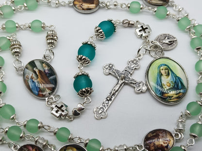 Dolor rosary beads, Our Lady of Sorrows Dolor Rosary beads, 7 sorrows Dolor beads, prayer beads, Sorrowful Rosaries, Sacramental gift.