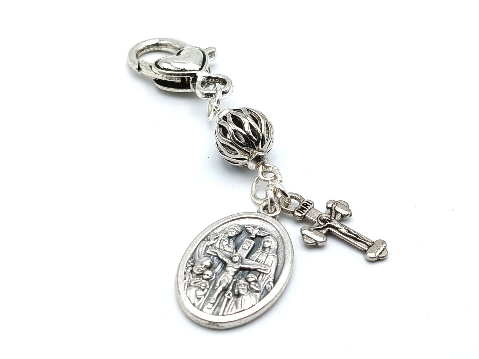 I am a Catholic unique rosary beads emergency key fob medal and crucifix.