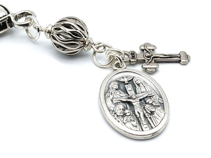 I am a Catholic unique rosary beads emergency key fob medal and crucifix.