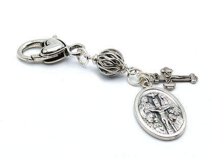 I am a Catholic unique rosary beads emergency key fob medal and crucifix.