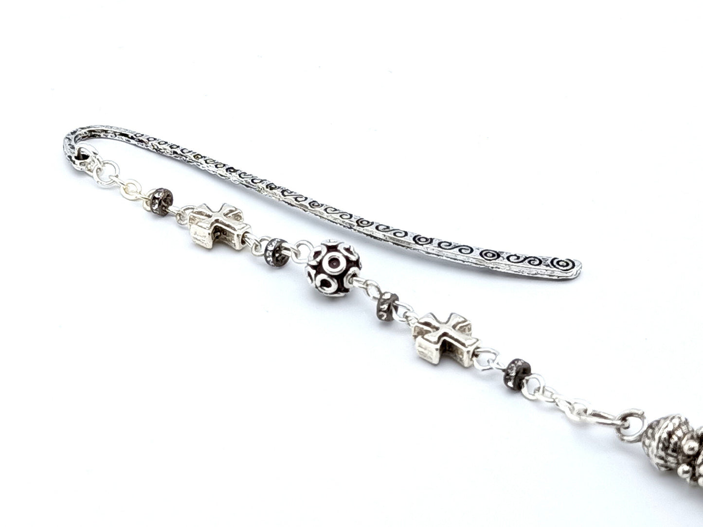 Tassel unique rosary beads Catholic religious bookmark.