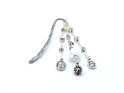 Our Lady of Mount Carmel unique rosary beads Catholic religious bookmark.