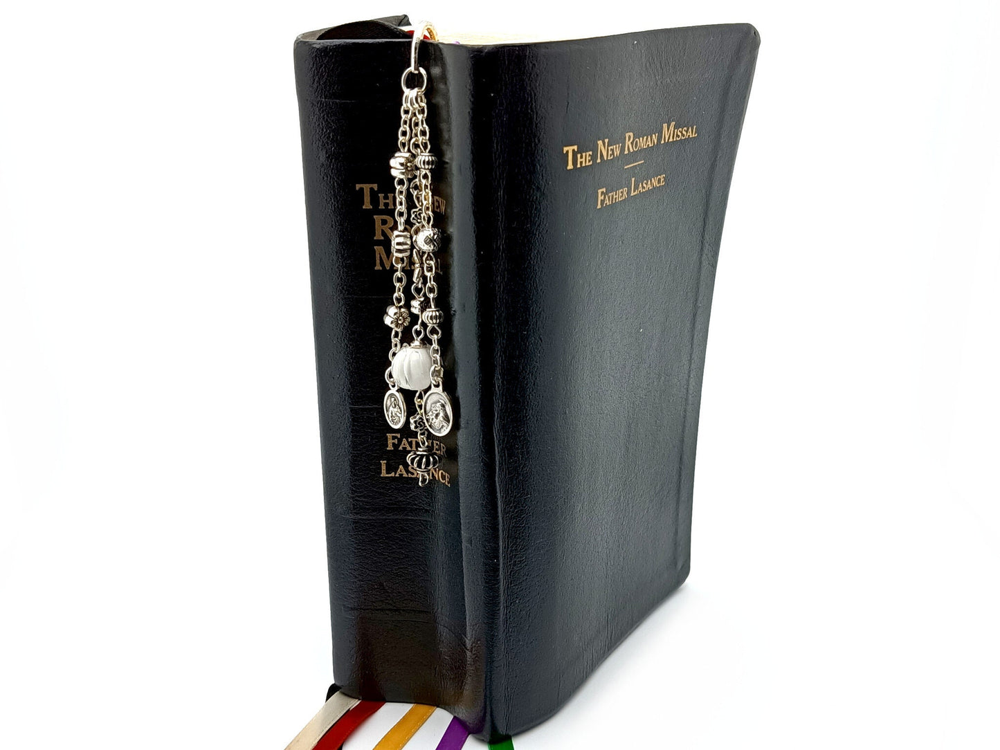 Our Lady of Mount Carmel unique rosary beads Catholic religious bookmark.