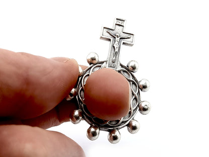 Unique rosary beads Catholic finger rosary.