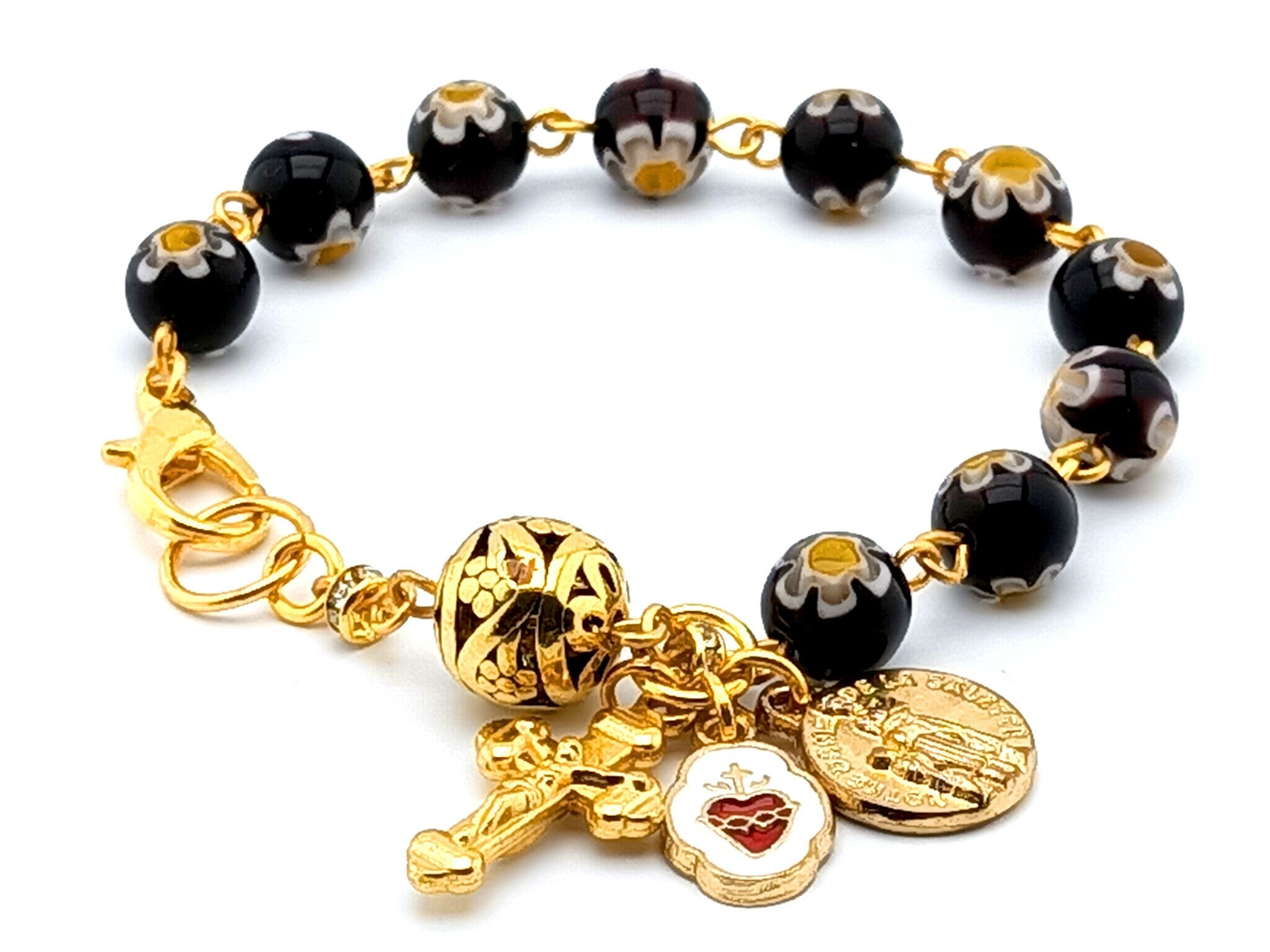 St. Benedict Fresh Water Pearl Rosary Bracelets