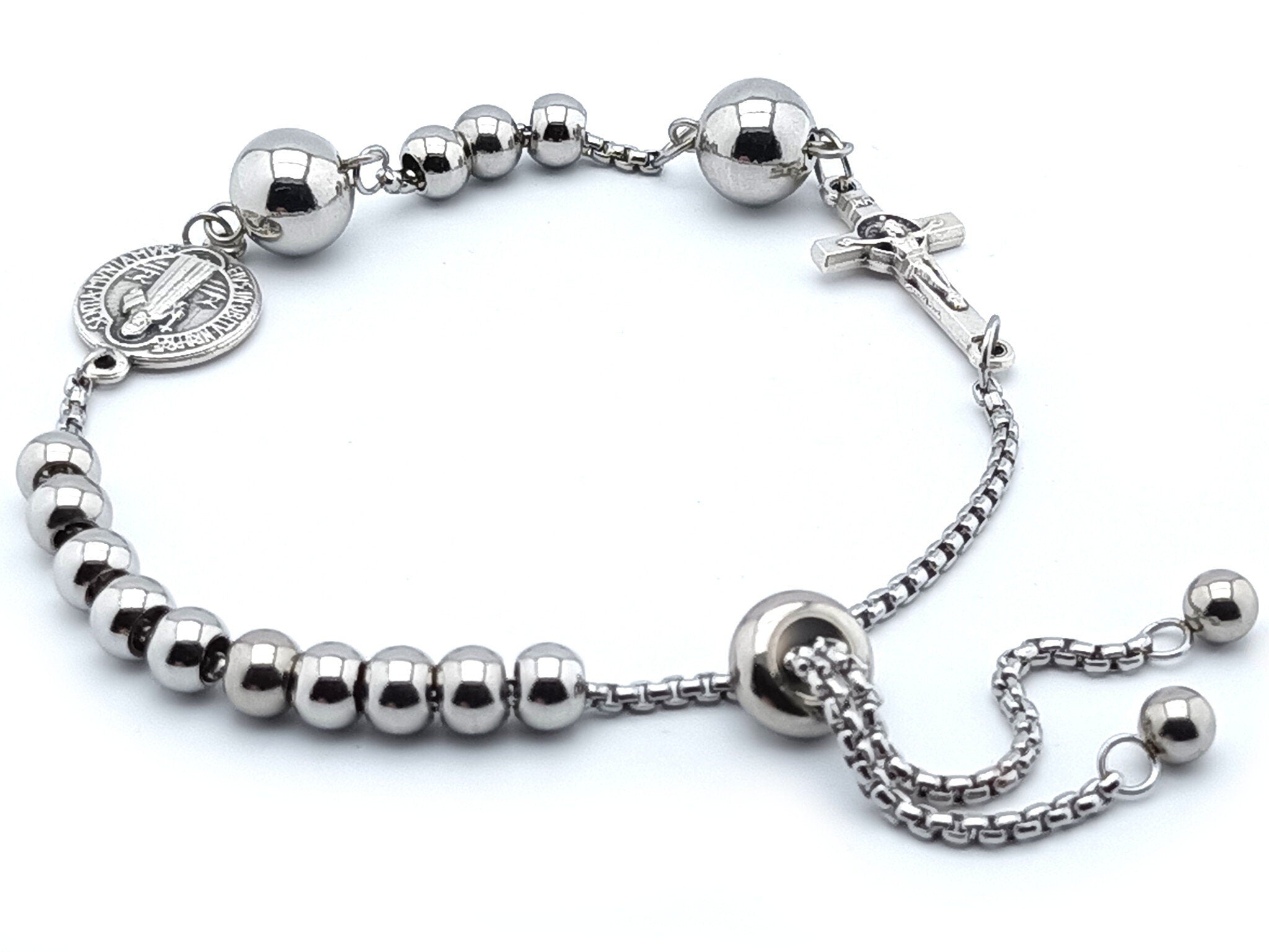 Stainless steel rosary deals bracelet