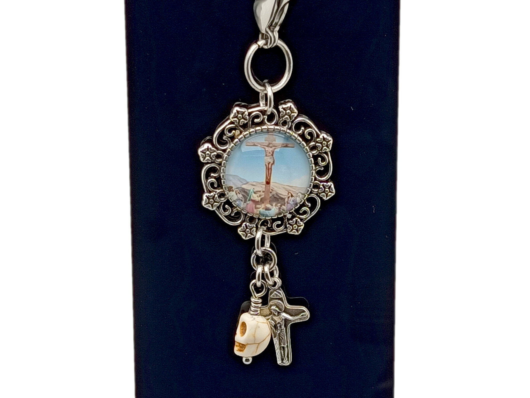 Blessed Sacrament medal purse clip, indulgence key chain medal with on –  Unique Rosary Beads